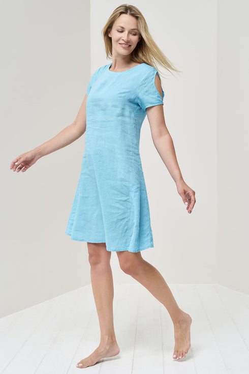 Image 6 of Organic linen dress with a button closure on the back Matt from Baltic Linen