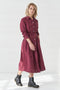 Image 2 of Vintage linen dress with a linen belt and long sleeves Mona from Baltic Linen
