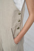 Image 6 of Natural linen overalls features side pockets and a relaxed fit Lukas from Baltic Linen