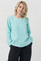 Image 1 of Womens linen blouse with a rounded neckline and long sleeves Karen from Baltic Linen