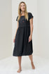 Image 1 of Printed linen dress features short sleeves and side pockets Molly from Baltic Linen