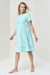 Image 7 of Casual linen dress features short sleeves and printed detail Marlene from Baltic Linen