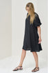 Image 2 of Pure linen dress features bubble sleeves & half length sleeves Madre from Baltic Linen