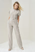 Image 2 of Loose linen jumpsuit with a self-tie belt and loose-fitting Pia from Baltic Linen