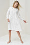 Image 6 of Long sleeves linen dress, handmade with front buttons Magi from Baltic Linen