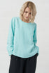Image 18 of Long sleeves linen blouse has a rounded, banded neckline Karen from Baltic Linen