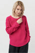 Image 26 of Womens linen top features long sleeves and a rounded neckline Karen from Baltic Linen