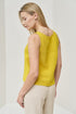 Image 7 of Sleeveless linen blouses features a loose fit design Kim from Baltic Linen