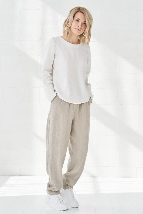 Image 6 of Loose-fitting Linen pants with pockets on the sides Pamela from Baltic Linen
