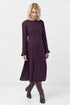 Image 3 of Evening linen dress with ripple sleeves and long fit Ina from Baltic Linen