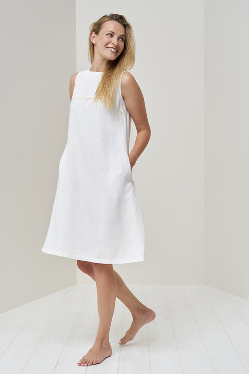 Image 9 of Flax sleeveless dress comfortable style for every occasion Jane from Baltic Linen