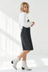 Image 3 of Pure linen dress Malvina in Black white from Baltic Linen