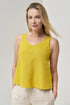 Image 14 of Sleeveless linen blouse with a rounded neckline & a relaxed fit Kim from Baltic Linen