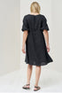 Image 9 of Summer linen dress features half length bubble sleeves Madre from Baltic Linen