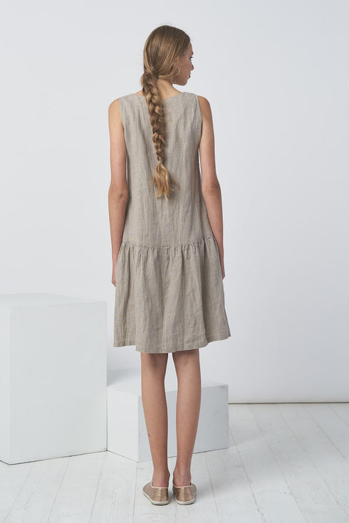 Image 5 of Flax sleeveless dress comfortable style for every occasion Jane from Baltic Linen