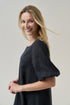 Image 3 of Pure linen dress features bubble sleeves & half length sleeves Madre from Baltic Linen