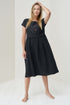 Image 4 of Printed linen dress features short sleeves and side pockets Molly from Baltic Linen
