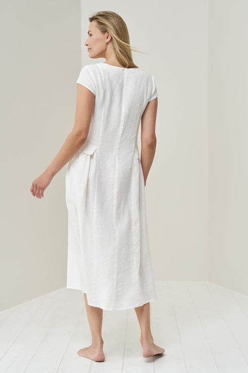 Image 7 of Natural summer linen dress features loose design & short sleeves Jura from Baltic Linen