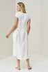 Image 10 of summer linen dress is made with two side pockets Jura from Baltic Linen