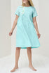 Image 9 of Casual linen dress features short sleeves and printed detail Marlene from Baltic Linen