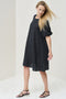Image 4 of Pure linen dress features bubble sleeves & half length sleeves Madre from Baltic Linen