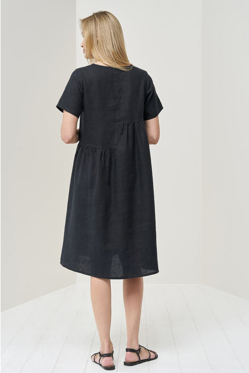 Image 9 of Summer linen dress with printed detail on the front Marlene from Baltic Linen