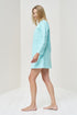 Image 6 of Linen shirt dress with front buttons and long sleeves Misty from Baltic Linen