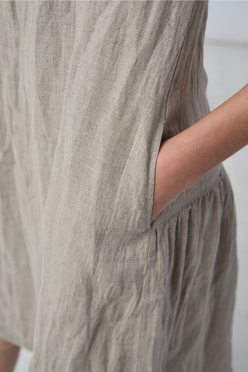 Image 10 of Linen sleeveless dress with deep side pockets - summer dress Jane from Baltic Linen
