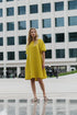 Image 5 of Summer linen dress features half length bubble sleeves Madre from Baltic Linen
