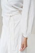 Image 4 of Wrap linen dress features an oversized fit and long sleeves Mikay from Baltic Linen