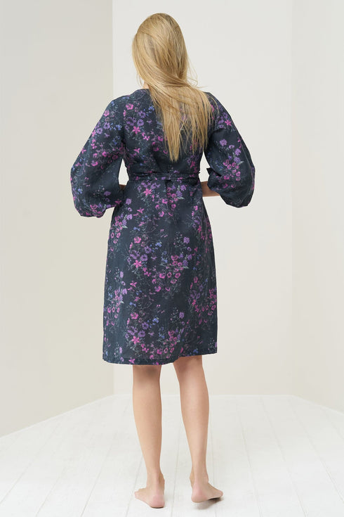 Wrap linen dress Mika