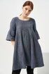 Image 1 of Summer linen dress has deep side pockets and short sleeves Silva from Baltic Linen