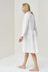 Image 4 of Long sleeves linen dress, handmade with front buttons Magi from Baltic Linen