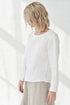 Image 5 of Long sleeves linen blouse has a rounded, banded neckline Karen from Baltic Linen