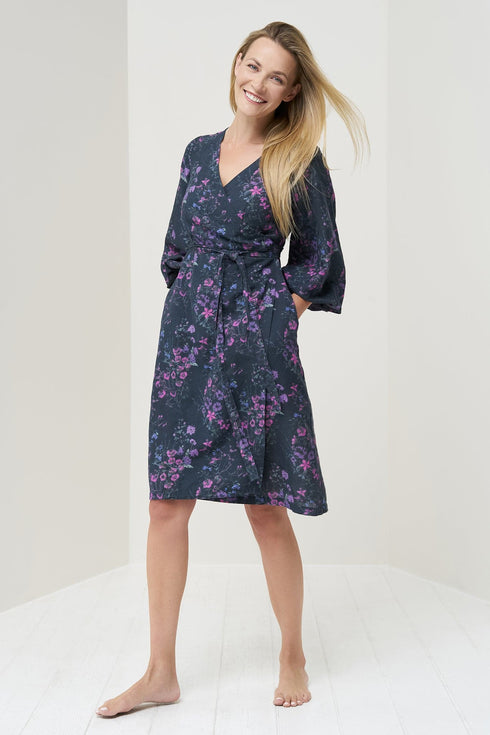 Wrap linen dress Mika