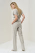 Image 7 of Loose linen jumpsuit with a self-tie belt and loose-fitting Pia from Baltic Linen