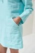Image 8 of Linen shirt dress with front buttons and long sleeves Misty from Baltic Linen