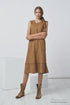 Image 5 of Modern linen summer dress designed to become an essential in every woman's wardrobe. Organic linen dress suitable for many occasions. Washed and soft summer linen dress Juze in Light Sand from Baltic Linen