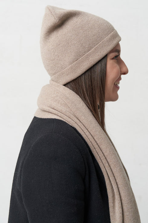 Image 4 of Knitted beanie hat that is made from soft and natural wool from Baltic Linen