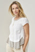 Image 2 of Loose linen top with short sleeves and loose design Kedra from Baltic Linen