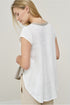 Image 6 of Loose linen top with short sleeves and loose design Kedra from Baltic Linen