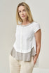 Image 1 of Loose linen top with short sleeves and loose design Kedra from Baltic Linen