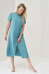Linen summer dress Moss