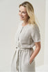 Image 5 of Organic linen dress features short sleeves and linen belt Milo from Baltic Linen