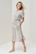 Image 11 of Summer linen dress features side pockets and a linen belt Milo from Baltic Linen