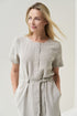 Image 10 of Summer linen dress features side pockets and a linen belt Milo from Baltic Linen