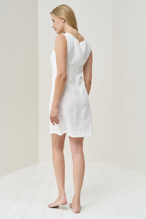 Image 5 of Linen sleeveless dress with deep side pockets and cozy style Malin from Baltic Linen