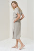 Image 6 of Organic linen dress features short sleeves and linen belt Milo from Baltic Linen