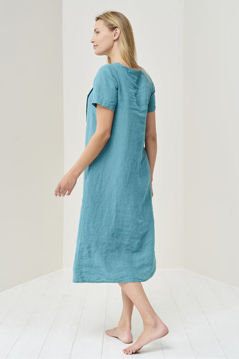 Linen summer dress Moss
