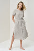 Image 13 of Summer linen dress features side pockets and a linen belt Milo from Baltic Linen